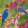 Birds On Flowers Diamond Painting