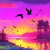 Birds Silhouette Diamond Painting
