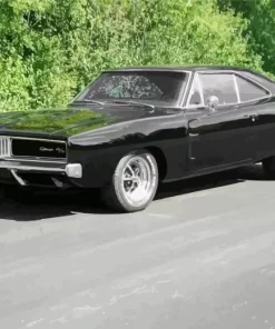 Black 1969 Charger Diamond Painting
