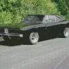 Black 1969 Charger Diamond Painting