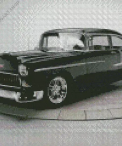 Black 55 Chevy Bel Air Diamond Painting