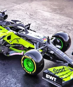 Black And Green F1 Car Diamond Painting