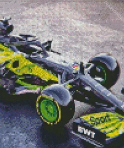 Black And Green F1 Car Diamond Painting
