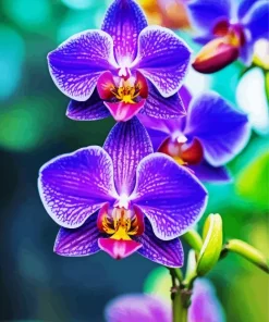 Black And Purple Flowers Diamond Painting