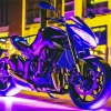 Black And Purple Motorcycle Diamond Painting
