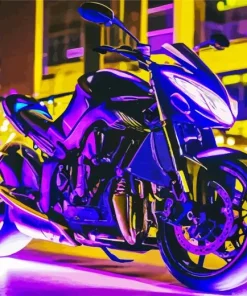 Black And Purple Motorcycle Diamond Painting