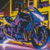 Black And Purple Motorcycle Diamond Painting