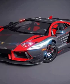 Black And Red Car Diamond Painting