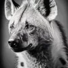 Black And White Hyena Diamond Painting