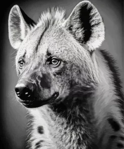Black And White Hyena Diamond Painting