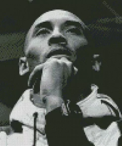 Black And White Kobe Bryant Diamond Painting