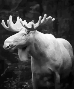 Black And White Moose Diamond Painting