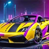 Black And Yellow Lambo Diamond Painting