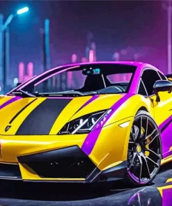 Black And Yellow Lambo Diamond Painting