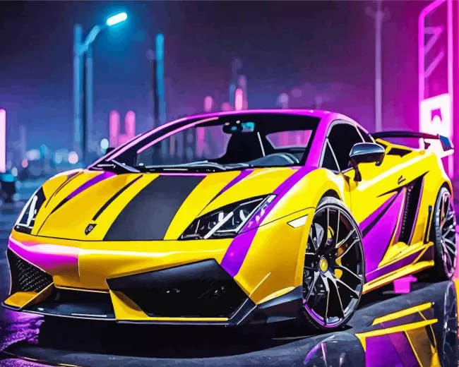 black and yellow lambo Diamond Paintings Black And Yellow Lambo Diamond Painting