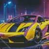 Black And Yellow Lambo Diamond Painting