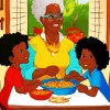 Black Grandma Diamond Painting