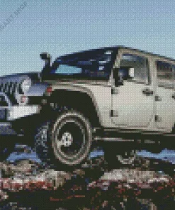 Black Jeep Car Diamond Painting