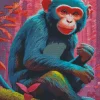 Black Monkey Diamond Painting