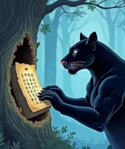 Black Panther Animal Diamond Painting