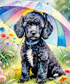 Black Poodle Dog Art Diamond Painting