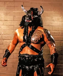 Black Taurus Profesional Wrestler Diamond Painting