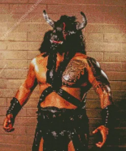 Black Taurus Profesional Wrestler Diamond Painting