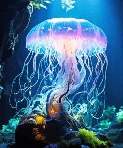 Blue And Pink Jellyfish Diamond Painting