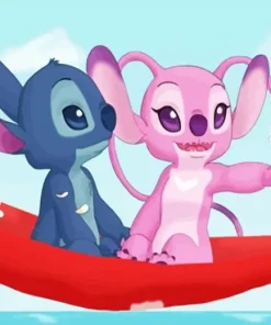 Blue And Pink Stitch On Hammock Orchid Diamond Painting