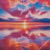 Blue And Pink Sunset Diamond Painting