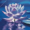 Blue And Purple Lotus Flower Diamond Painting
