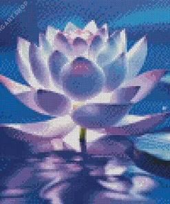 Blue And Purple Lotus Flower Diamond Painting