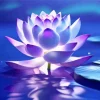 Blue And Purple Lotus Flower Diamond Painting
