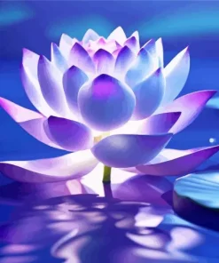 Blue And Purple Lotus Flower Diamond Painting