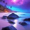 Blue And Purple Sunset Diamond Painting