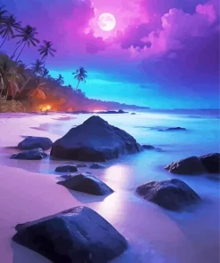 Blue And Purple Sunset Diamond Painting