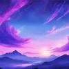 Blue And Purple Sunset Diamond Painting