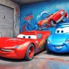 Blue And Red Cars Diamond Painting