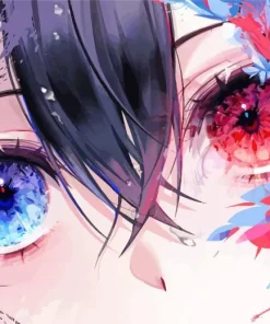 Blue And Red Eyes Diamond Painting