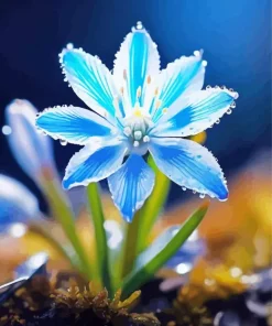 Blue And White Flower Diamond Painting