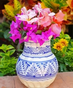 Blue And White Flower Vase Diamond Painting