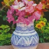 Blue And White Flower Vase Diamond Painting