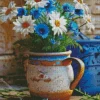 Blue And White Flowers Vase Diamond Painting