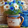 Blue And White Flowers Vase Diamond Painting