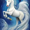 Blue And White Unicorn Diamond Painting