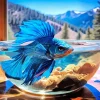Blue Betta Fish Diamond Painting