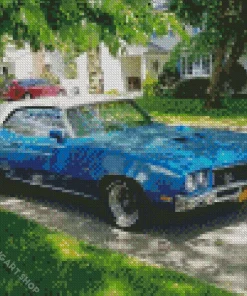 Blue Buick Skylark Diamond Painting