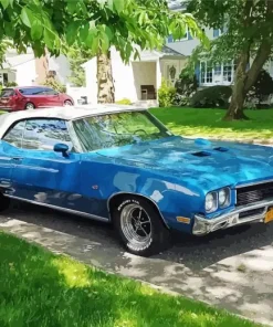 Blue Buick Skylark Diamond Painting