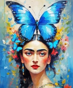 Blue Butterfly Girl Diamond Painting