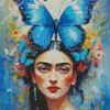 Blue Butterfly Girl Diamond Painting